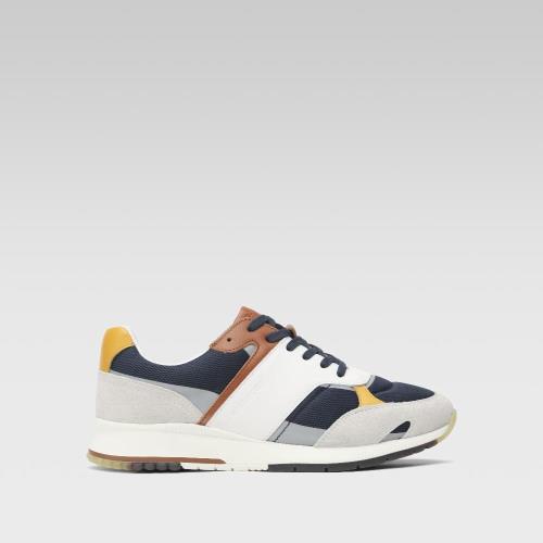 Tenisky Gino Rossi TORINO-01 122AM Přírodní kůže (useň) - Lícová,Látka/-Látka