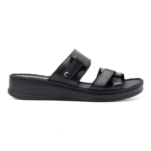 Pantofle Go Soft ARC-027-01 Přírodní kůže (useň) - Lícová