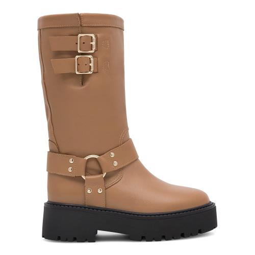 Kozačky Badura INES-9187 Přírodní kůže (useň) - Lícová