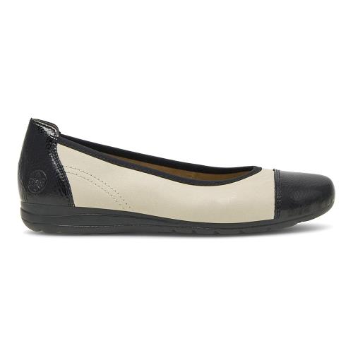 Baleríny Rieker L9351-80 Přírodní kůže (useň) - Lícová,Imitace kůže/-Ekologická kůže