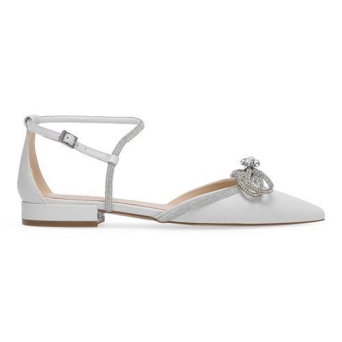 Baleríny EVA MINGE COMO-V1381-813-1 Přírodní kůže (useň) - Lícová