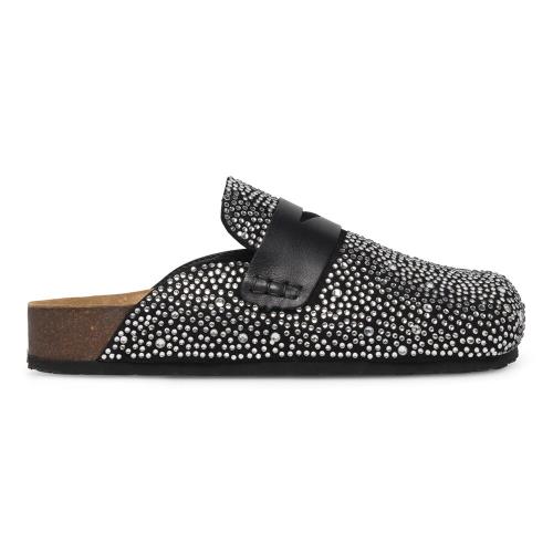 Pantofle EVA MINGE PERPETUE-24SS03 Přírodní kůže (useň) - Semiš