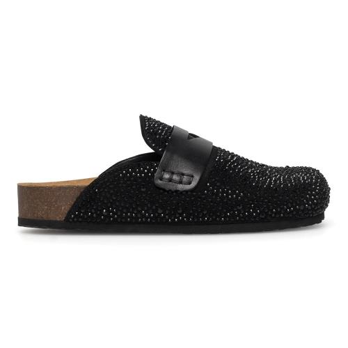 Pantofle EVA MINGE PERPETUE-24SS03 Přírodní kůže (useň) - Semiš