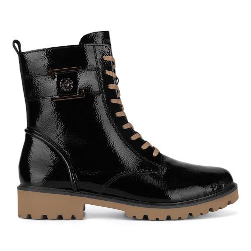 Šněrovací boty Remonte D8663-00 Přírodní kůže (useň) - Lakovaná