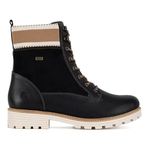 Šněrovací boty Remonte D0W77-03 Přírodní kůže (useň)/-Přírodní kůže (useň),Látka/-Látka