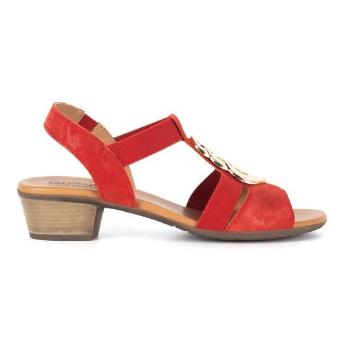 Sandály Go Soft WI23-BETTY-09 Přírodní kůže (useň) - Semiš,Látka/-Látka