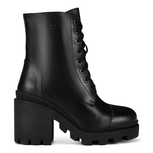 Šněrovací boty Badura MOANA-01W4-006 Přírodní kůže (useň) - Lícová