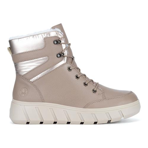 Šněrovací boty Rieker Y3504-20 Syntetický materiál,Přírodní kůže (useň) - Lícová