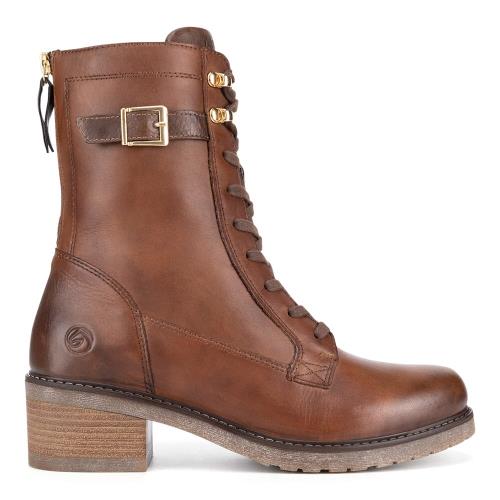 Šněrovací boty Remonte D1A78-22 Přírodní kůže (useň) - Lícová