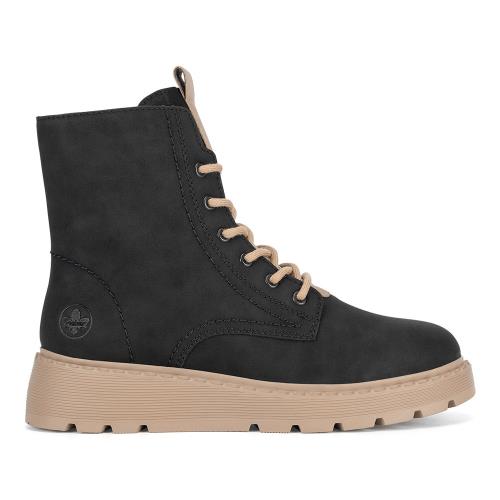 Šněrovací boty Rieker 70404-00 Syntetický materiál,Přírodní kůže (useň) - Nubuk