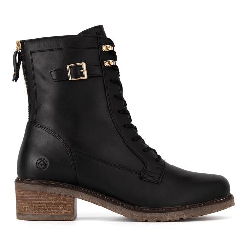 Šněrovací boty Remonte D1A78-00 Přírodní kůže (useň) - Lícová