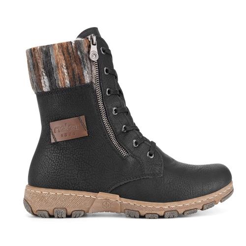 Šněrovací boty Rieker Z0123-01 Syntetický materiál