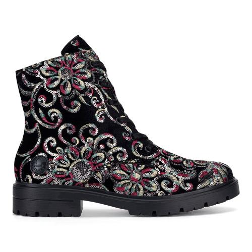 Šněrovací boty Rieker Z2841-90 Látkový materiál