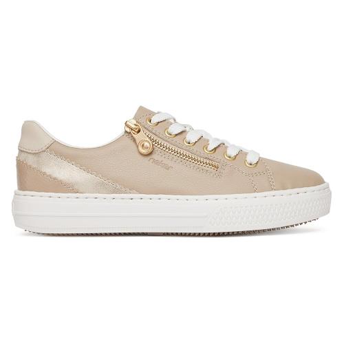 Tenisky Rieker L5900-62 Přírodní kůže (useň) - Lícová