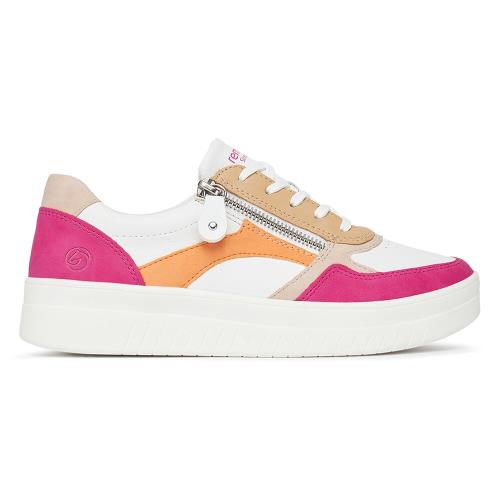 Tenisky Remonte D0J01-84 Přírodní kůže pokrytá syntetickým materiálem,Imitace kůže/-Ekologická kůže