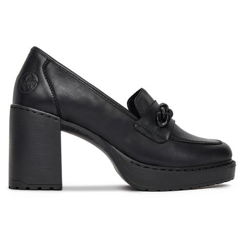 Polobotky Rieker Y4150-01 Přírodní kůže (useň) - Lícová