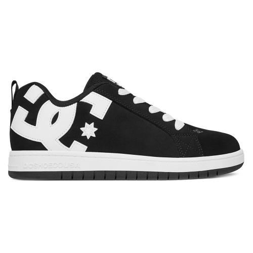 Tenisky DC Shoes COURT GRAFFIK ADBS100207-BKW Látkový materiál,Přírodní kůže (useň) - Nubuk
