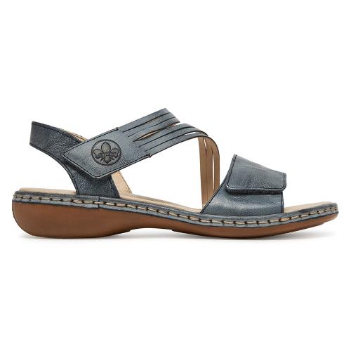 Sandály Rieker 65964-12 Syntetický materiál,Přírodní kůže (useň) - Lícová