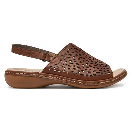 Sandály Rieker 65985-25 Přírodní kůže (useň) - Lícová
