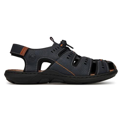 Sandály Rieker 22021-14 Látkový materiál,Syntetický materiál