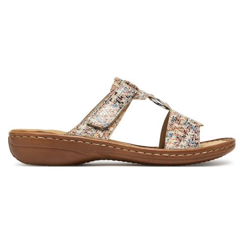 Pantofle Rieker 608A0-93 Syntetický materiál