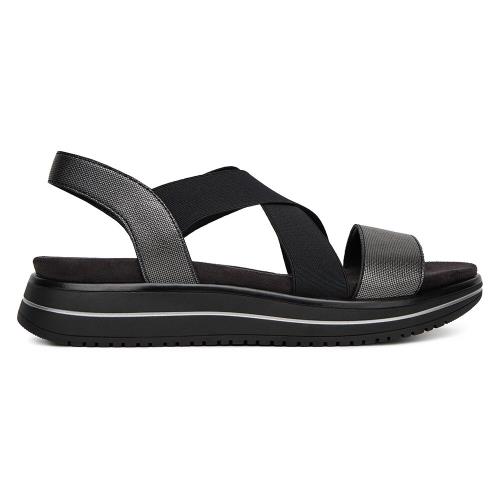 Sandály Remonte D1J50-02 Přírodní kůže pokrytá syntetickým materiálem,Látkový materiál