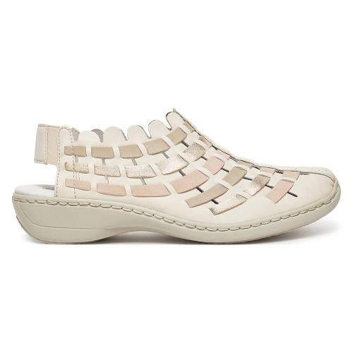 Sandály Rieker 413V8-60 Přírodní kůže pokrytá syntetickým materiálem,Syntetický materiál