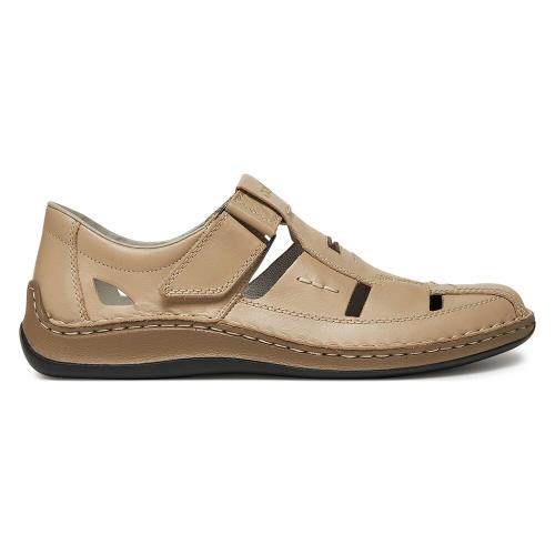 Sandály Rieker 05284-60 Přírodní kůže (useň) - Lícová