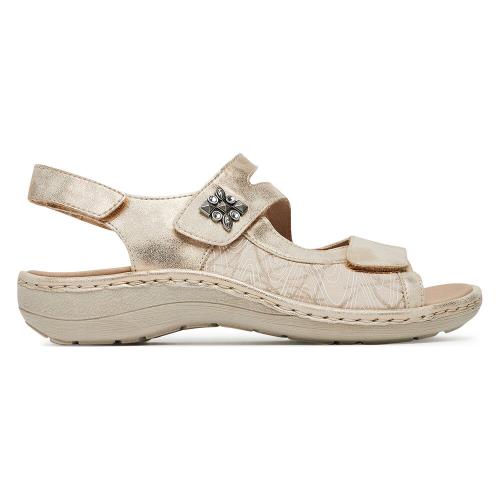 Sandály Remonte D7647-94 Látkový materiál,Přírodní kůže (useň) - Nubuk