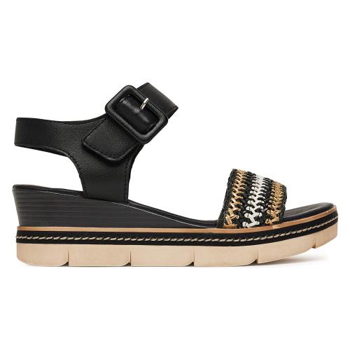 Sandály Remonte D2L55-03 Syntetická tkanina,Přírodní kůže (useň) - Lícová