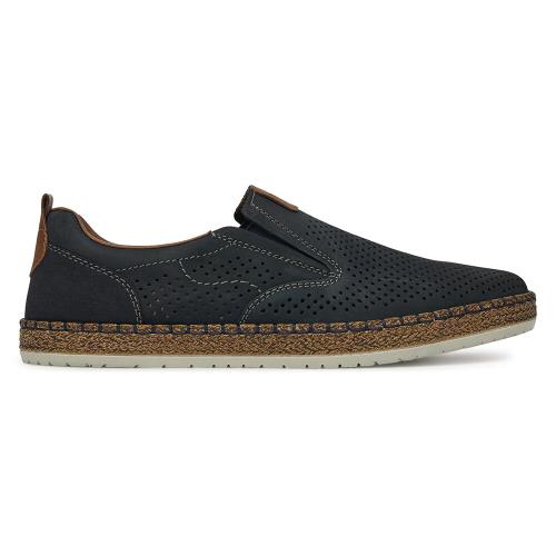 Polobotky Rieker B5258-14 Syntetický materiál,Přírodní kůže (useň) - Nubuk