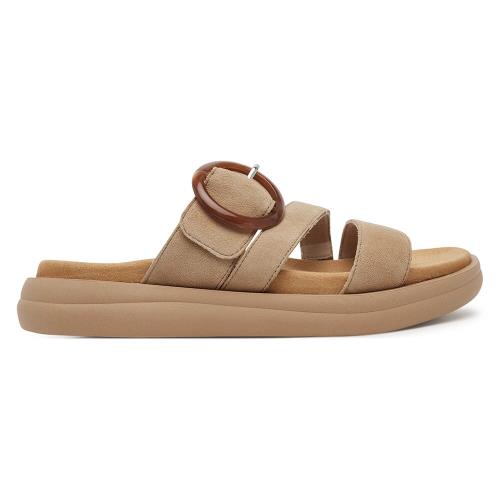 Pantofle Remonte D2N53-62 Přírodní kůže (useň) - Semiš