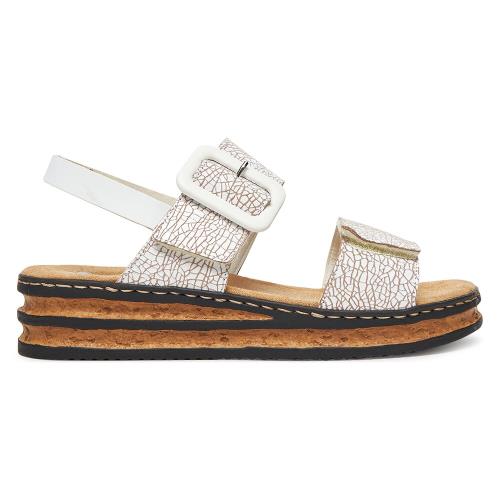 Sandály Rieker 62950-80 Přírodní kůže (useň) - Lícová