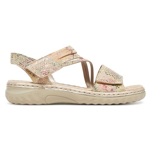 Sandály Rieker 60464-90 Přírodní kůže (useň) - Semiš