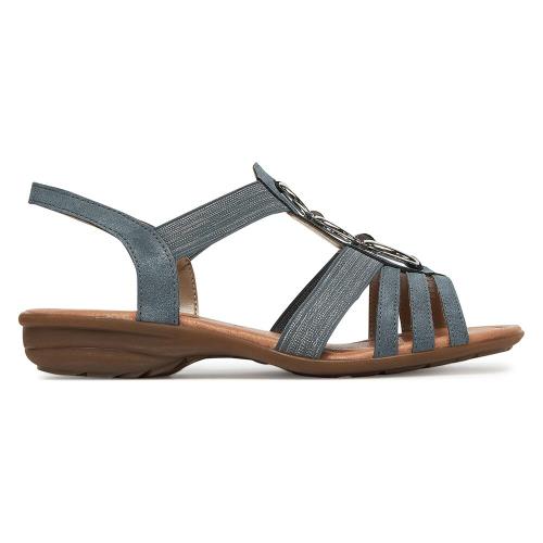 Sandály Remonte R3605-12 Látkový materiál,Přírodní kůže (useň) - Lícová