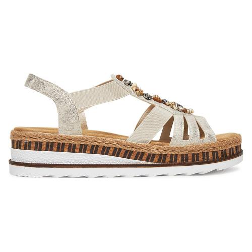 Sandály Rieker V7949-90 Látkový materiál,Syntetický materiál