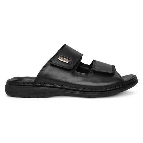 Pantofle Rieker 25590-00 Přírodní kůže (useň) - Lícová