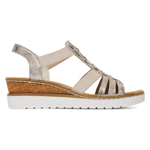 Sandály Rieker V3822-90 Látkový materiál,Syntetický materiál