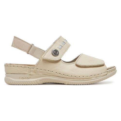 Sandály Rieker V7473-61 Přírodní kůže (useň) - Lícová