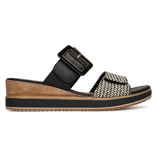 Pantofle Remonte D6463-03 Syntetický materiál,Přírodní kůže (useň) - Lícová