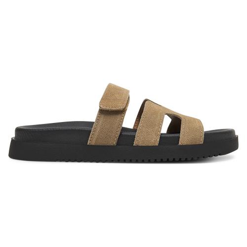 Pantofle DeeZee DZ-S1 Přírodní kůže (useň) - Semiš