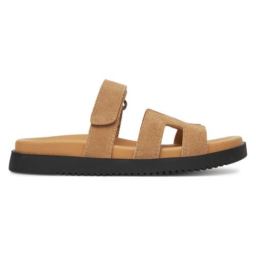 Pantofle DeeZee DZ-S1 Přírodní kůže (useň) - Semiš