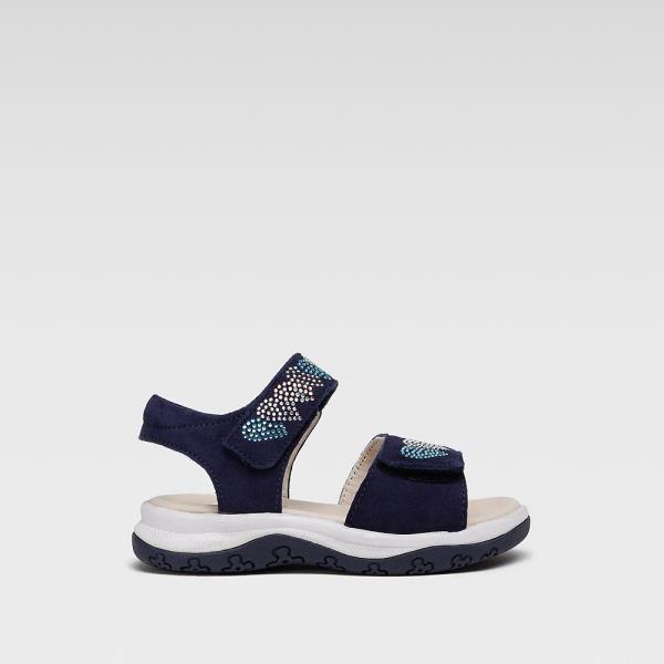 Sandály Lasocki Kids CI12-FLOWER-01 Přírodní kůže (useň) - Semiš