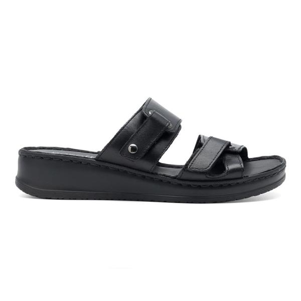 Pantofle Go Soft ARC-027-01 Přírodní kůže (useň) - Lícová