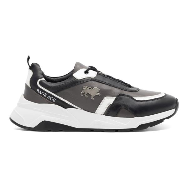 Tenisky RAGE AGE ROWSON-23 MI08 Přírodní kůže (useň)/-Přírodní kůže (useň),Přírodní kůže (useň) - Lakovaná,Přírodní kůže (useň) - Lícová