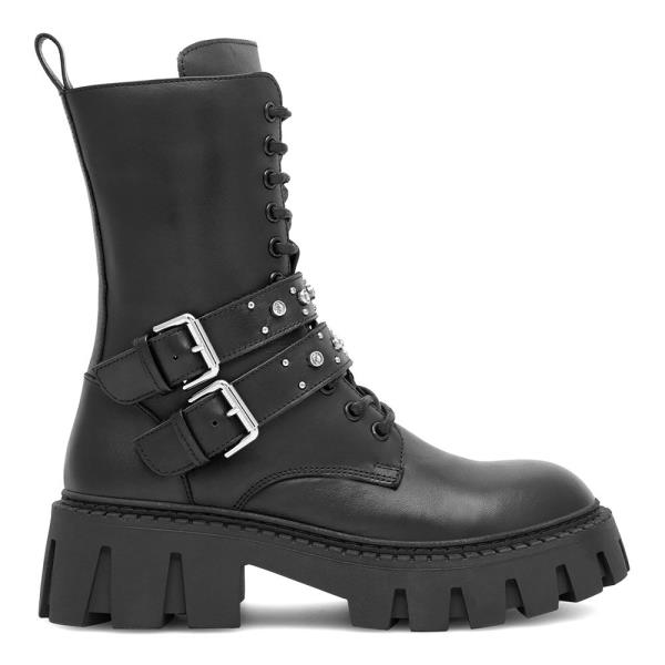 Šněrovací boty EVA MINGE GANDRA-8326 Přírodní kůže (useň) - Lícová