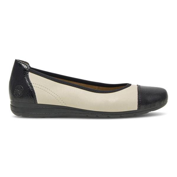 Baleríny Rieker L9351-80 Přírodní kůže (useň) - Lícová,Imitace kůže/-Ekologická kůže