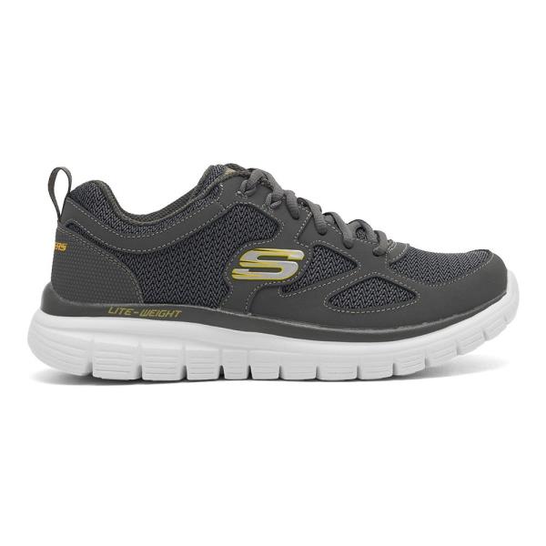 Sportovní Skechers BURNS AGOURA 52635 CHAR Látka/-Síťka mesh,Přírodní kůže (useň)/-Se syntetickým materiálem