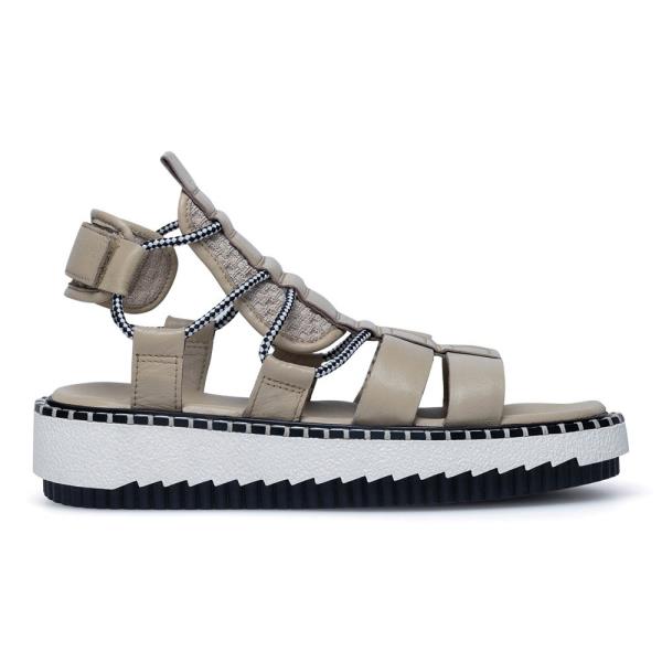 Sandály Badura BEKI-01W3-005 Přírodní kůže (useň) - Lícová,Látka/-Látka