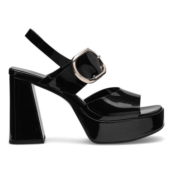 Sandály EVA MINGE ARGENTA-21568-1-1 Přírodní kůže (useň) - Lakovaná